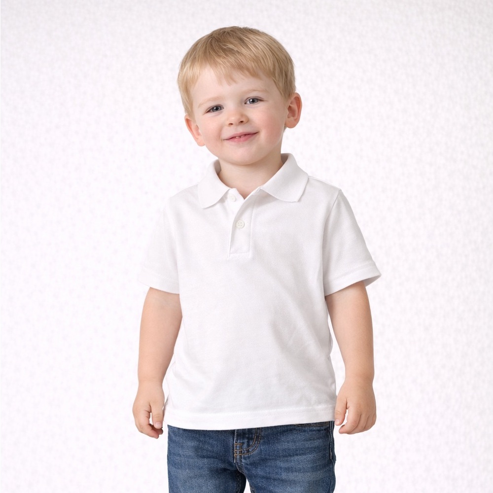 Chaps Kids Classic White Polo